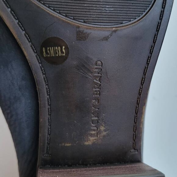 Lucky Brand Benah Block Heel Nubuck Mule 8.5 - Picture 8 of 8